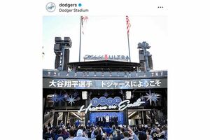 大谷の入団を日本語のメッセージで歓迎（ドジャース公式インスタグラムより）