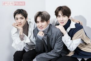 （左から）ウソク、ユウト、シンウォン　撮影／廣瀬靖士