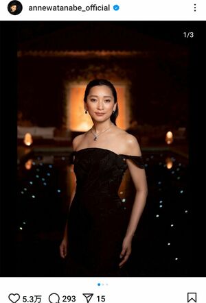 フランスの高級ジュエリーブランド『ショーメ』パーティに参加した杏（本人のインスタグラムより）