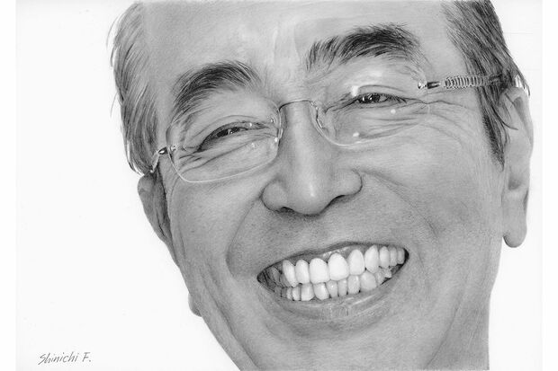 故・志村けんさん（鉛筆画）