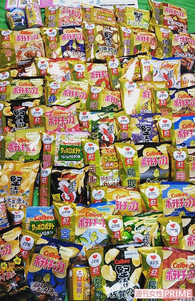 みんなに「お福分け」をして喜ばれたのが、47都道府県それぞれの味が楽しめるポテトチップス