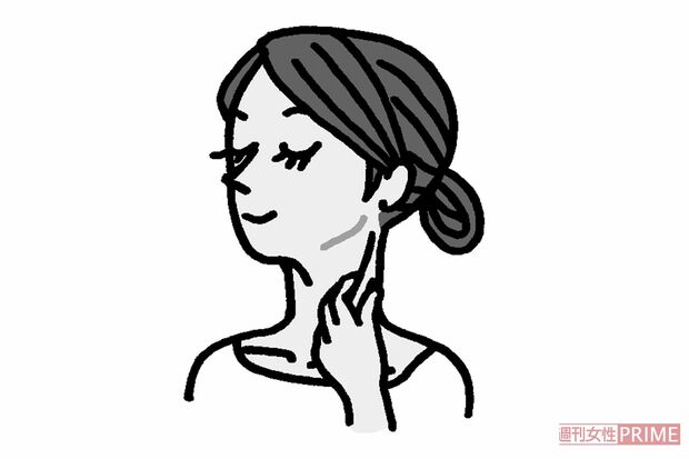 効果抜群！「首筋はがし」のやり方（3）　※イラストはイメージです　イラスト／幸内あけみ