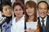 （写真左から）蓮舫議員、三原じゅん子議員、今井絵理子議員、東国原英夫元宮崎県知事