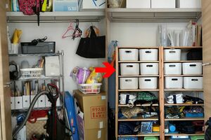 ただモノを詰め込んでいた状態から、必要なモノだけ残してスッキリ！