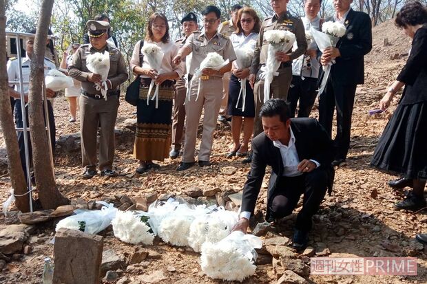 今年の1月に行われた現場での献花