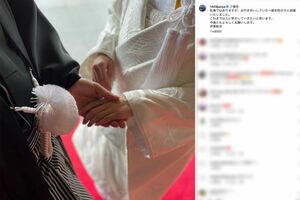 2021年11月に一般人女性との結婚を報告していた伊東純也（公式インスタグラムより）