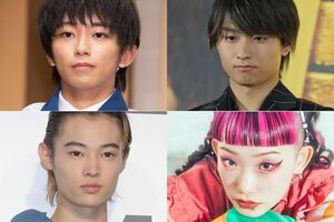 左上から時計回りに加藤清史郎、奥平大兼、詩羽、窪塚愛流