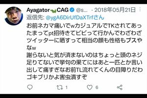 Ayagatorのツイート（本人のツイッターより）