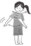 ふらつきがち・上半身が硬い人におすすめ「スイング」トレ(イラスト/石山綾子)