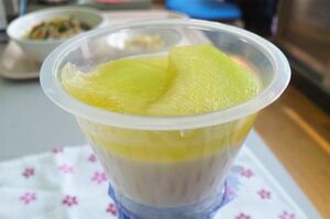 【メロンプリン】茨城産『イバラキング』を使用。「おもしろい名前でおいしいメロンがあることを知ってほしくて」