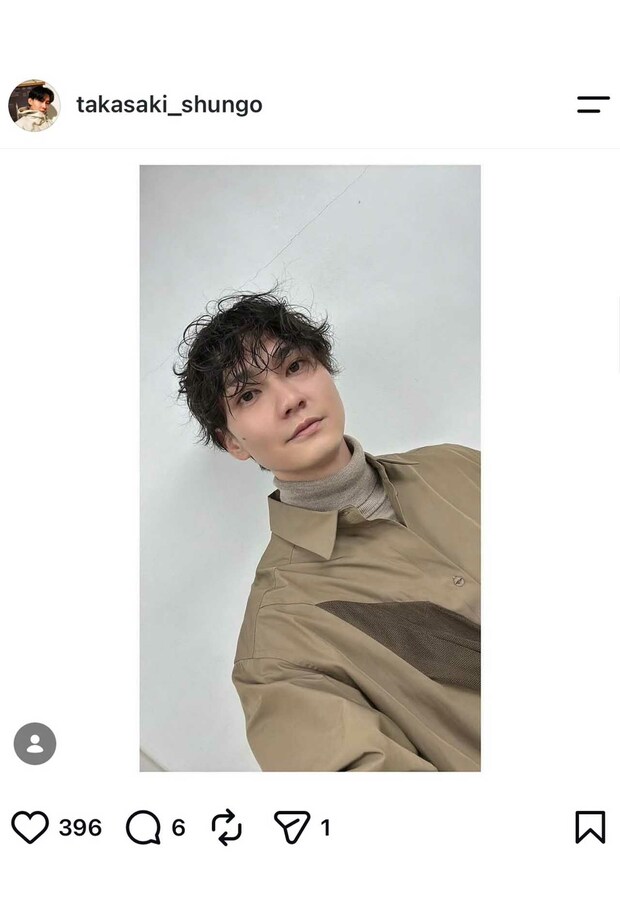 端整なルックスで非道ぶりを演じたとは思えない…（本人のインスタグラムより）