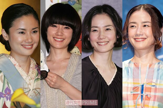 原田知世（写真左から'04年・37歳、'10年・43歳、'15年・48歳、'20年・53歳）