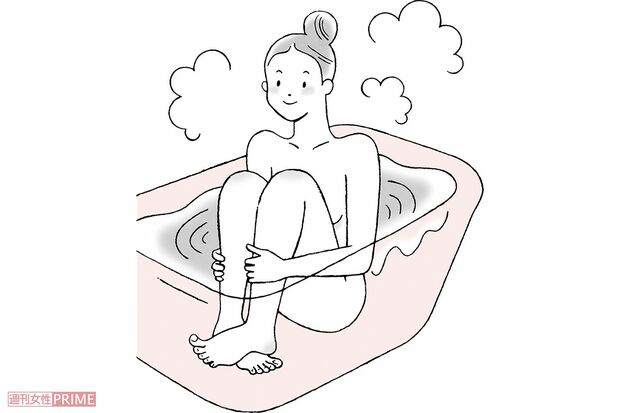 入浴ひざ曲げエクササイズ