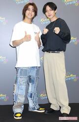 ３人の脱退後も活動を続ける髙橋海人（左）と永瀬廉