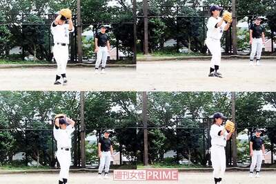 中学では女子一人で野球部に入り、ナックルボールと出合った吉田えりさん（写真／本人提供）