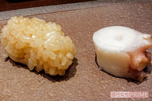 “握らない”たこの握り寿司　撮影／伊藤和幸