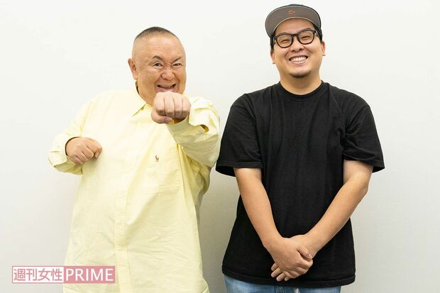 松村邦洋と澤井直人（撮影：山田智絵）