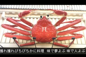 キダさんが手がけた『かに道楽』のCM曲（『かに道楽』公式YouTubeより）