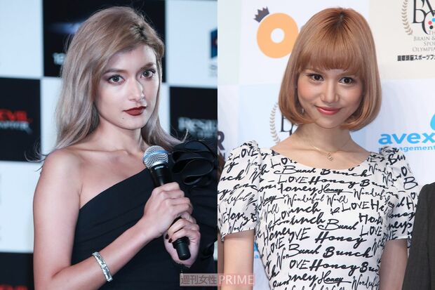 天然のおバカキャラで一世を風靡したローラ（左）と同じようなキャラで活躍していた水沢アリー（右）