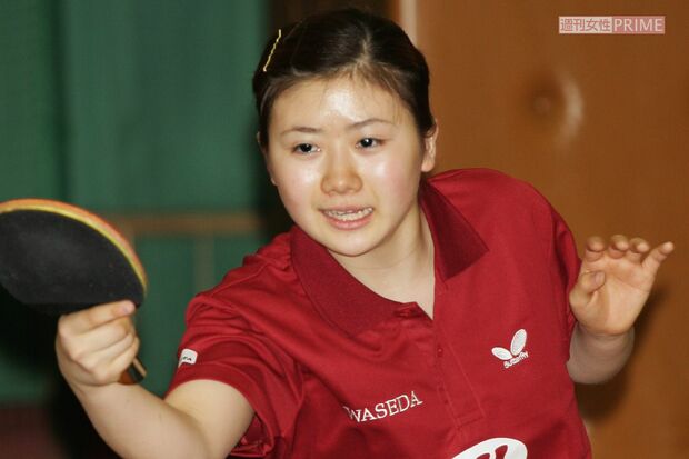 2007年4月、早稲田大学に入学、さっそく卓球の練習に励んだ福原愛