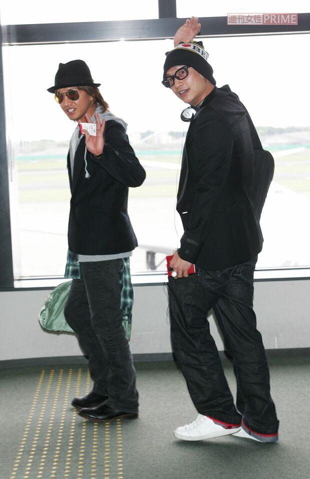 2007年5月、香取慎吾とともにカンヌへ向かう木村拓哉