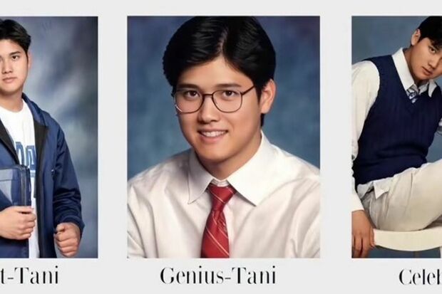 『AIイヤーブック』で加工された大谷翔平