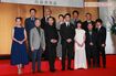 沢尻（下段左から1人目）が濃姫役で出演予定だった大河ドラマ『麒麟がくる』の記者会見にて。彼女の降板によって多忙の出演キャストたちが撮り直しを