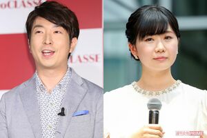 有村昆（左）と福原愛（右）