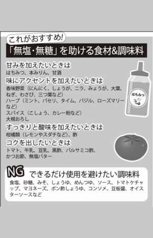 これがおすすめ!｢無塩・無糖」を助ける食材＆調味料