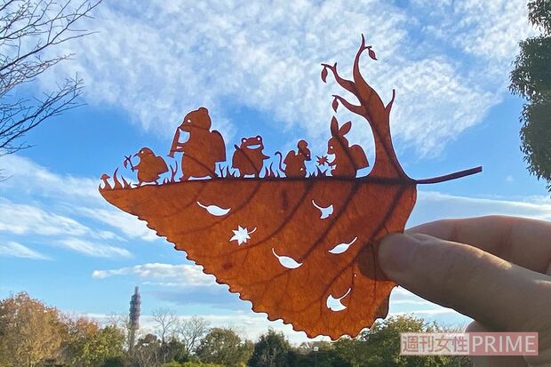 『みんなと一緒の帰り道』#小さなちいさな冒険　落ち葉の季節はつい寄り道しちゃう