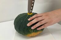 【知って楽しい雑学】これから美味しい「かぼちゃ」をラクに切るプロの技!オレンジ外皮が切りやすくて甘い