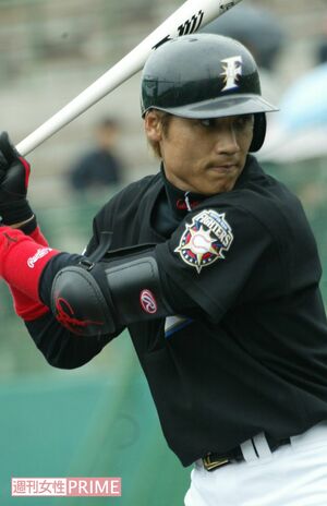 現役時代の新庄剛志（'04年・沖縄キャンプ）