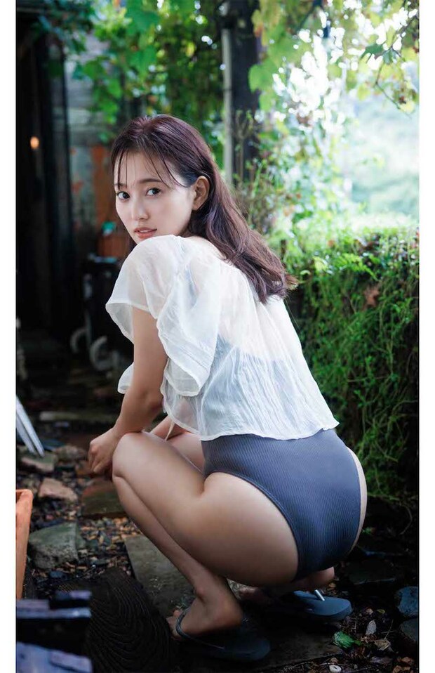 10月21日発売の『週刊プレイボーイ45号』でグラビアを披露した元HKT48の兒玉遥（『週プレ＠グラビア』公式Xより）