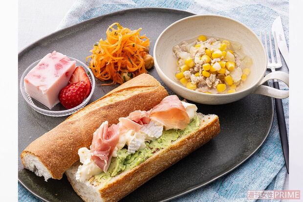 春色サンドイッチの「洋風プレート」調理／みないきぬこ　スタイリング／中村弘子　撮影／廣瀬靖士