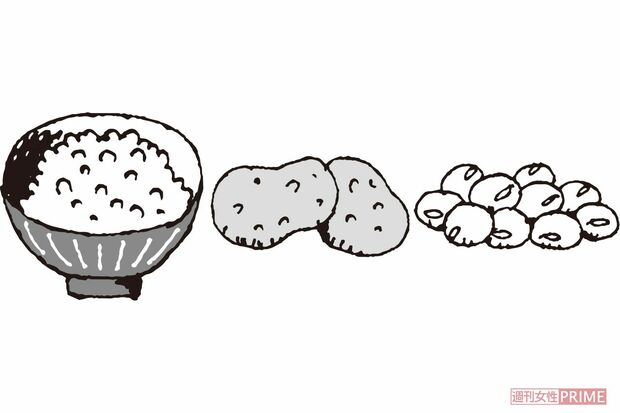 お米・いも・豆　イラスト／小島サエキチ