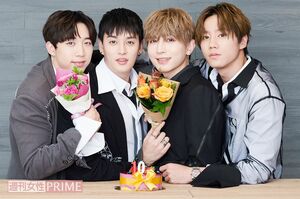 U-KISS　左からフン(27)、イライ(27)、キソプ(27)、ジュン(21)　撮影／山田智絵