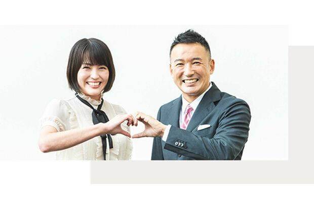 れいわ新選組の八幡愛議員と山本太郎代表（公式サイトより）