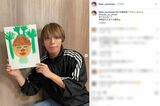 妹の岡田結実に似顔絵を描いてもらったという岡田隆之介（本人のインスタグラムより）