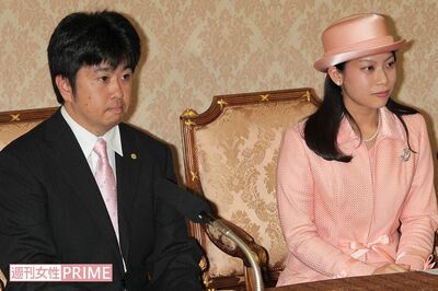 千家国麿さんと典子さんの婚約内定の記者会見（'14年5月）