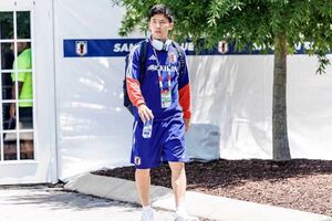 サッカー日本代表の引退を発表した遠藤航。2026年6月10日、ナッシュビルでのW杯練習にて(JMPA 代表撮影)