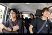 YouTubeのドライブロケに参加した左から向井康二、ラウール、目黒蓮、深澤辰哉(SnowMan公式YouTubeチャンネルより)
