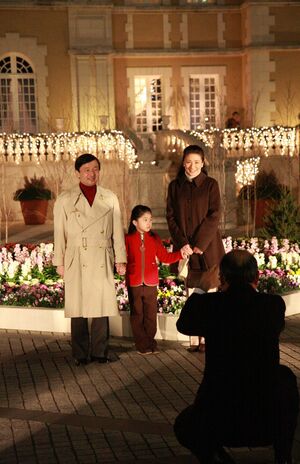 2007年12月、ご一家は恵比寿ガーデンプレイスのイルミネーションを観賞された