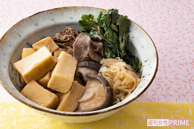 揚げ高野豆腐と牛肉の煮物　万能食材、高野豆腐の魅力がスゴイ