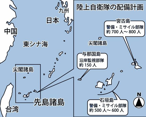 先島諸島で進められている陸上自衛隊の配備計画