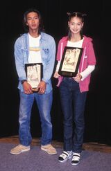 1998年、吉川ひなのと受賞した木村拓哉