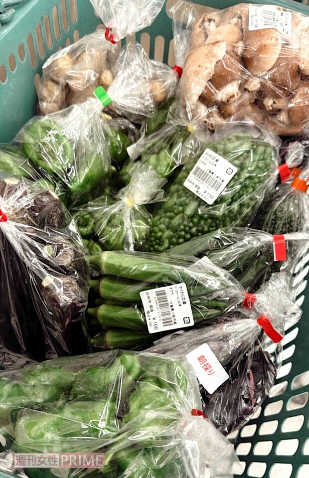 おいしそうな野菜をたくさんゲット! これも旅の醍醐味ですね 撮影/加藤綾菜