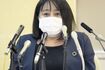 2021年11月22日、無免許運転による人身事故を巡る記者会見で、辞意を表明する木下富美子東京都議(写真/共同通信)