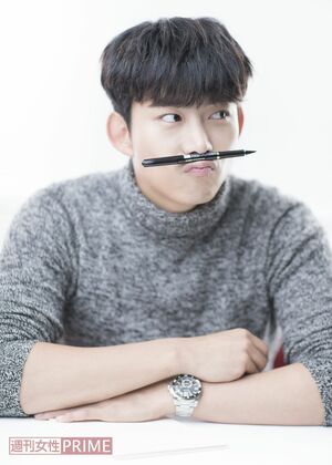 お茶目なポーズで撮影に応じてくれたテギョン('17年撮影) 撮影/廣瀬靖士