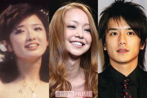 （左から）山口百恵、安室奈美恵、滝沢秀明