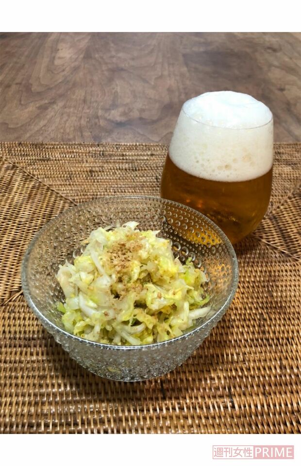 ビールに合わせるなら、＋「白ごま」、「ごま油」であえてナムル風に